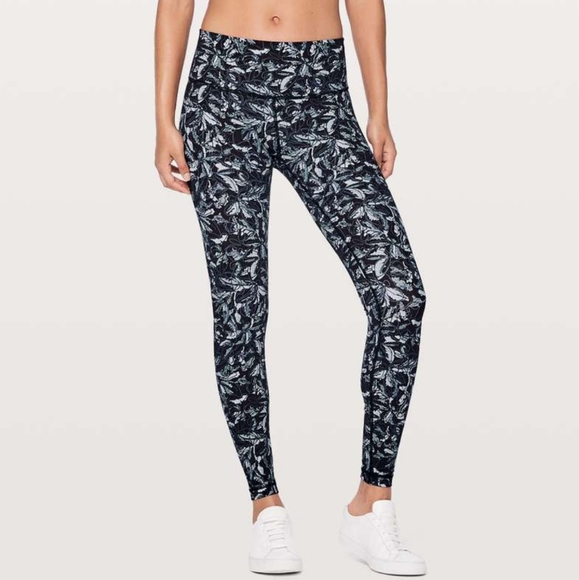 Lululemon Wunder Under Hi-Rise Floral Tight Leggings Size 6 - Picture 1 of 9